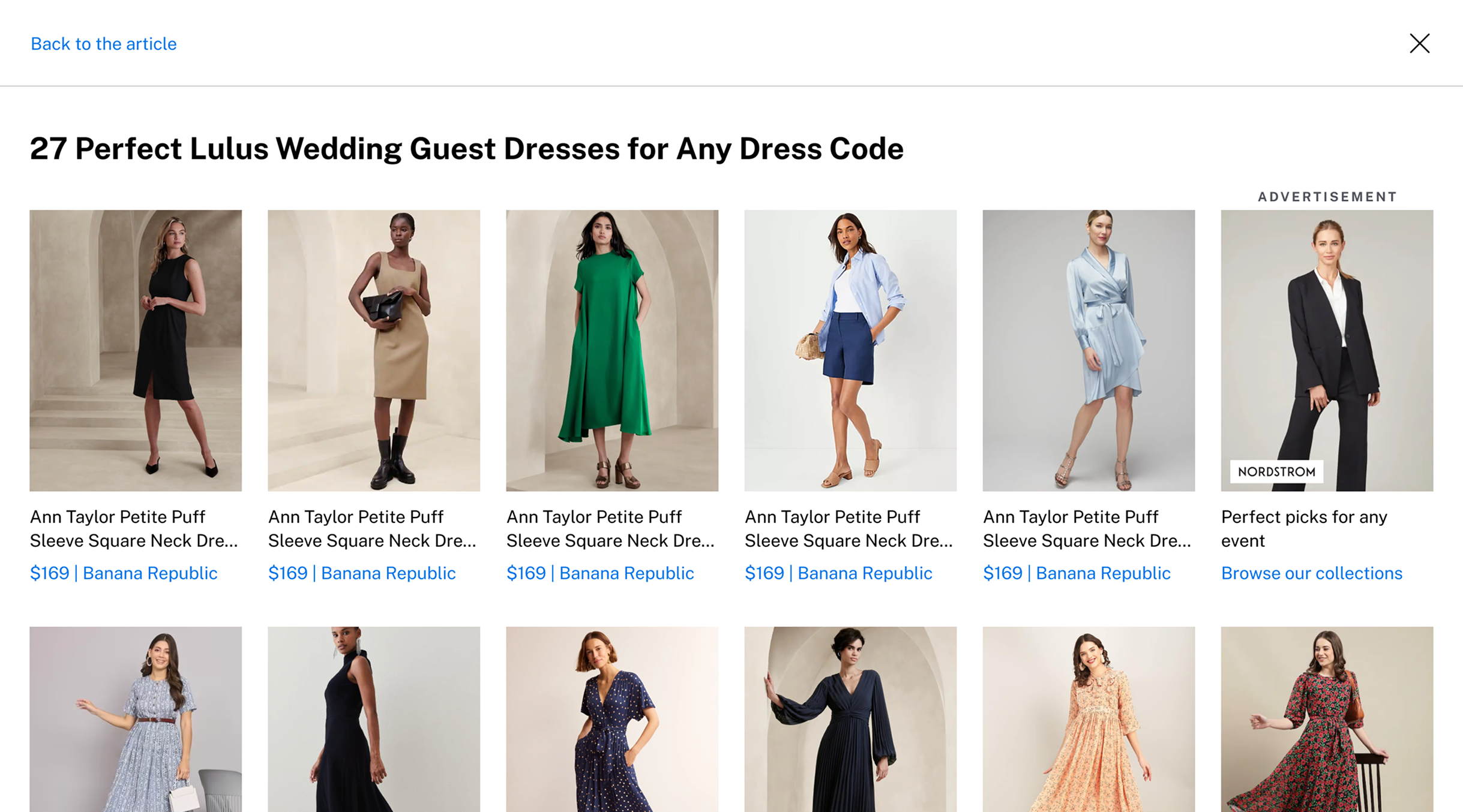 The desktop modal for the affiliate template, featuring a clean and modern design. The modal displays a list of products with images, titles, and prices. The background is a soft gray, and the modal itself has a white background with blue accents. The products are organized in a grid layout with clear labels and buttons for adding items to a cart or wishlist. The overall tone is professional and user-friendly, emphasizing ease of navigation and product discovery.